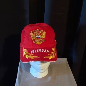 Red Russia Embroidered Cap